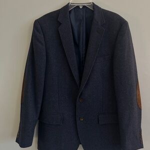 J. Crew Tweed Blazer w/Suede Elbow Patches Size 40R Wool